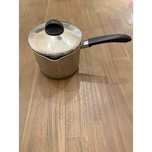 Revere Ware Excel 3 QT Copper Bottom Stainless Steel Sauce Pan Straining Lid USA